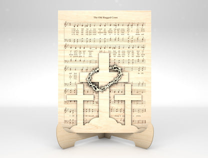 Christian Cross Easter Tabletop Sign SVG for xTool and Glowforge