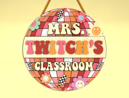 Personalized Classroom Door Hanger SVG Bundle Laser Cut File for Glowforge