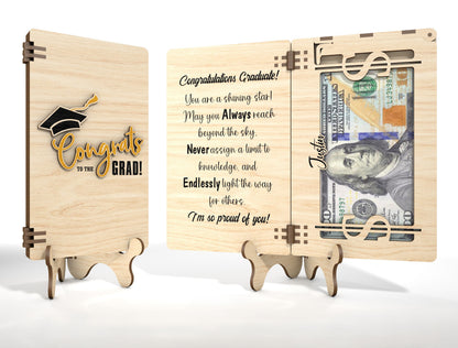 Graduation Cash Card SVG Laser Cut File for xTool and Glowforge