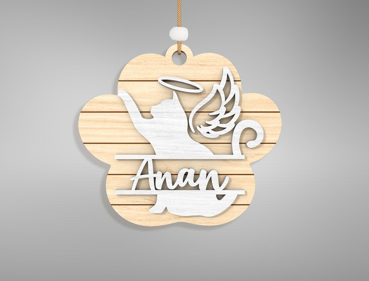 Personalized Pet Memorial Ornament SVG Bundle for LightBurn and Glowforge