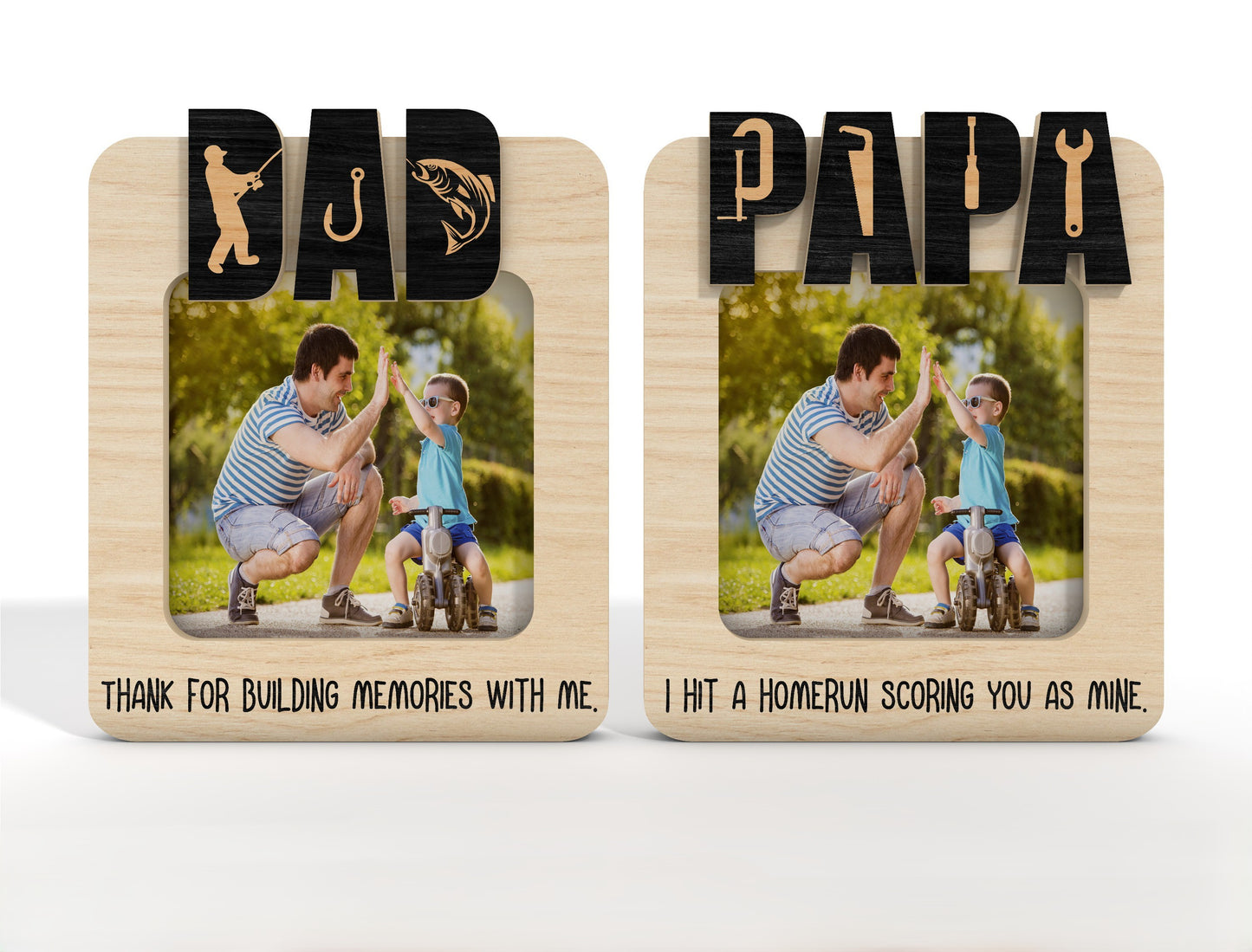 Dad Tool Photo Frame SVG Bundle Laser Cut File for Glowforge and xTool