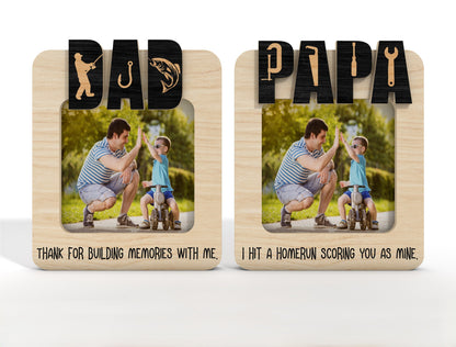 Dad Tool Photo Frame SVG Bundle Laser Cut File for Glowforge and xTool