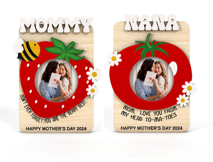Fruit Photo Frame Mom Summer Sign SVG for LightBurn and Glowforge