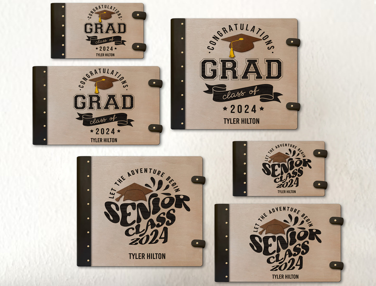 Graduation Guest Book Binder SVG for LightBurn and Glowforge