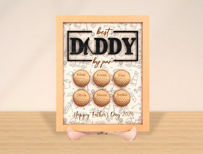 Personalized Golf Dad Sign SVG Laser Cut File for Glowforge and xTool
