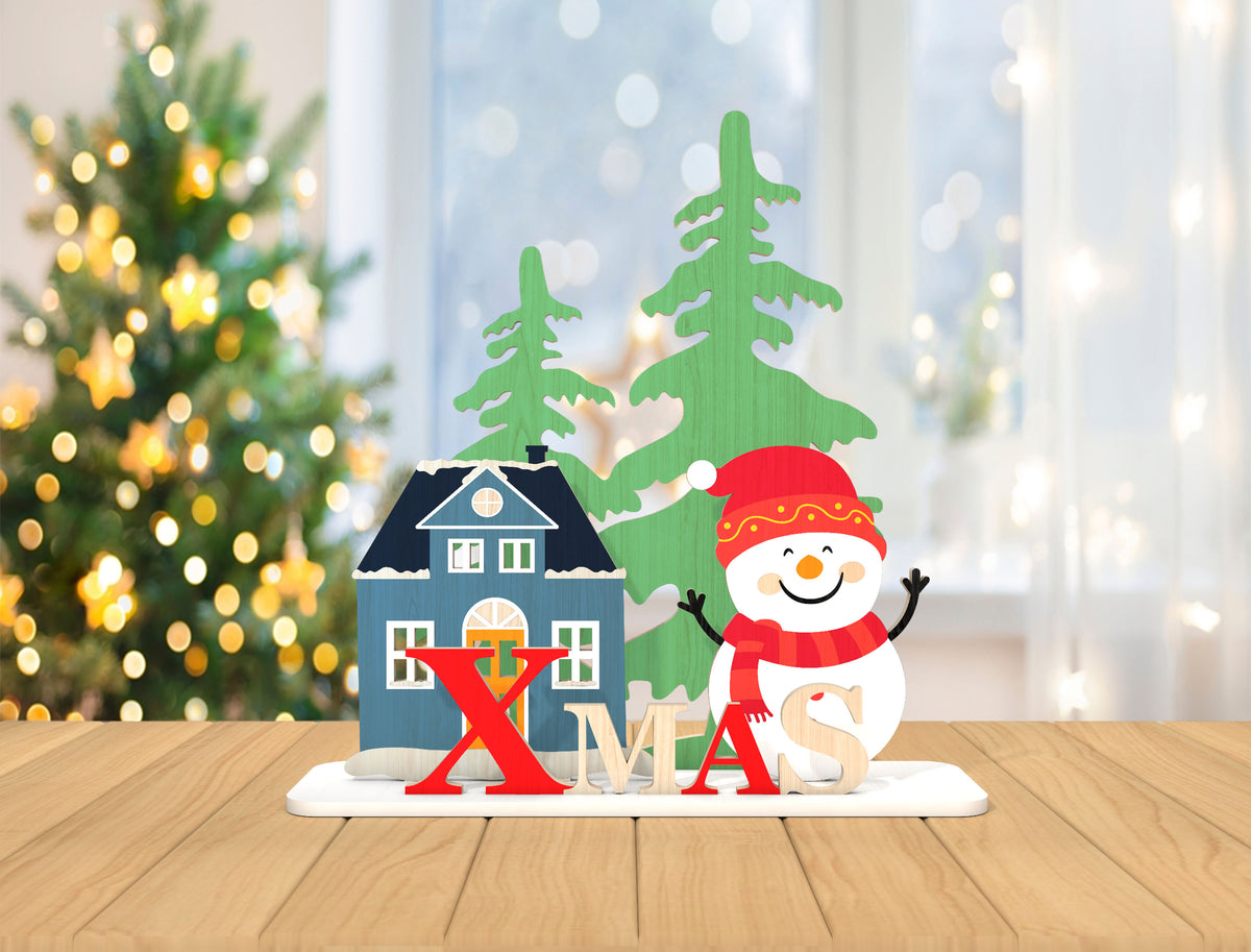 Christmas XMAS Tabletop Decor SVG Laser Cut Designs