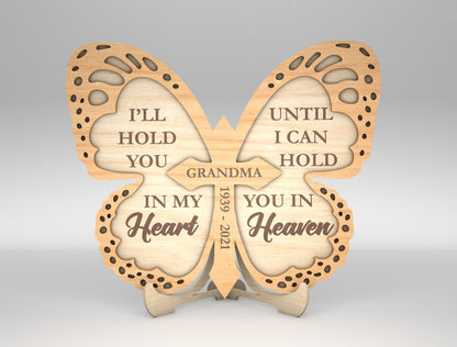 Butterfly Memorial Tabletop Decor SVG Laser Cut File for LightBurn