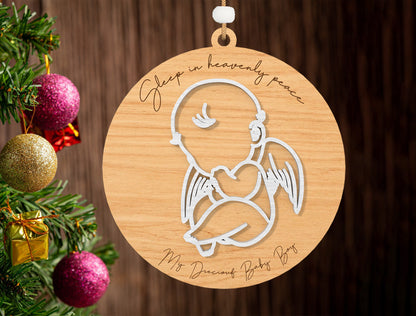 Angel Baby Memorial Ornament SVG Bundle for Glowforge and xTool