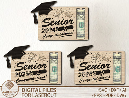 Graduation Cash Holder SVG Laser Cut File for xTool and LightBurn