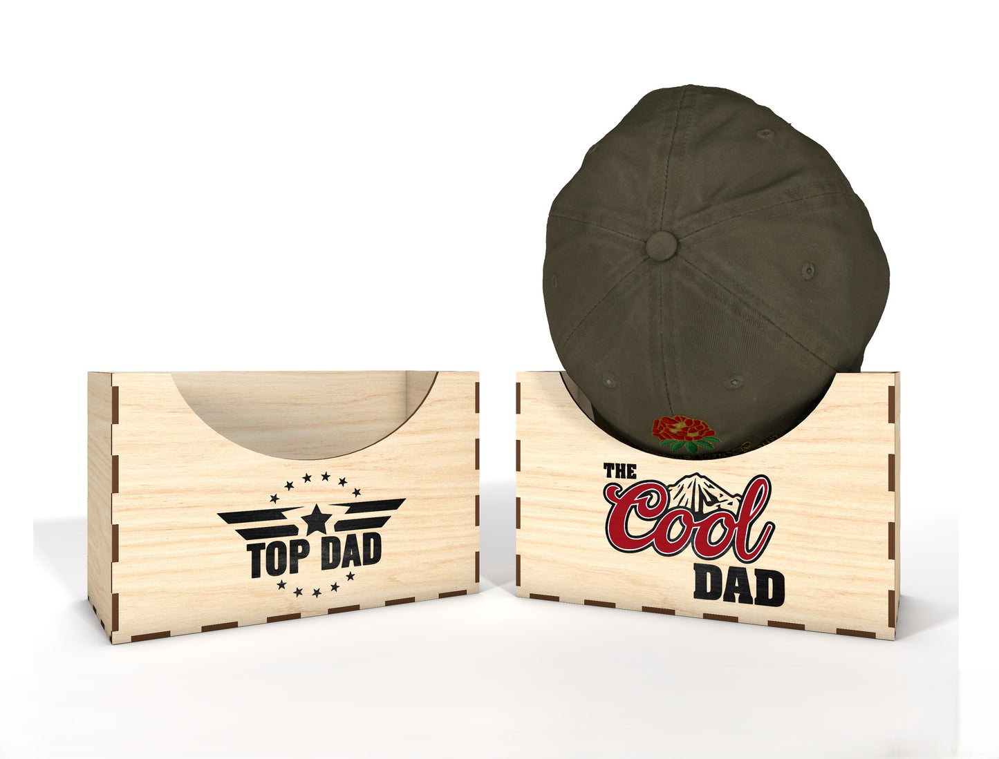 Dad Hat Rack SVG Bundle Laser Cut File for Glowforge and xTool