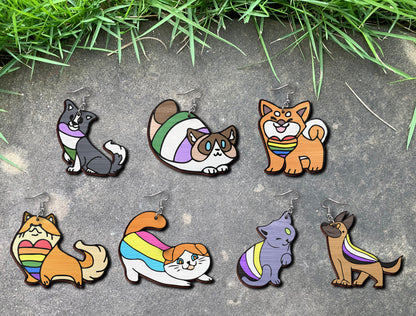 Pride Animal Earrings SVG Bundle Laser Cut File for xTool and Glowforge
