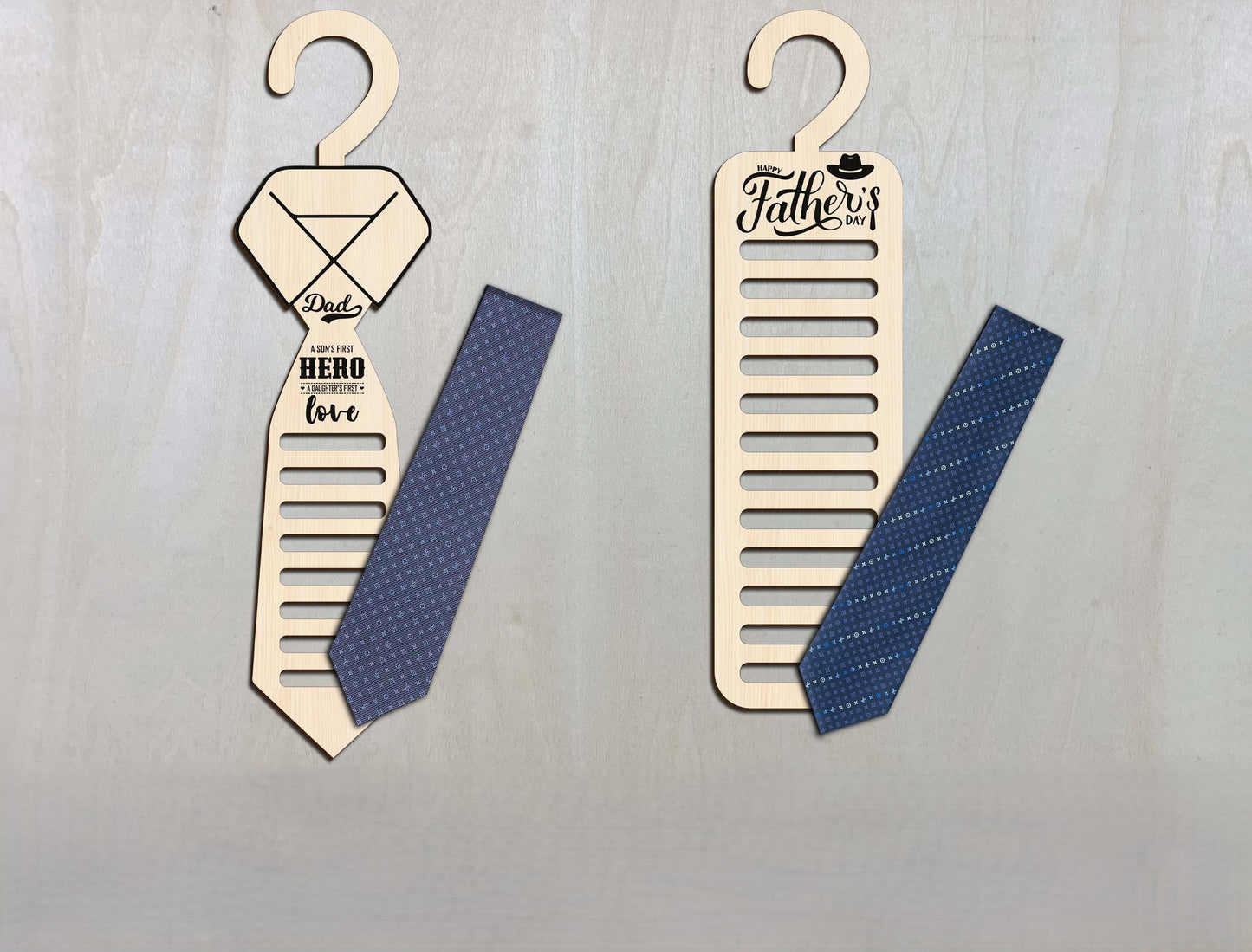Personalized Dad Tie Rack SVG for Glowforge and xTool