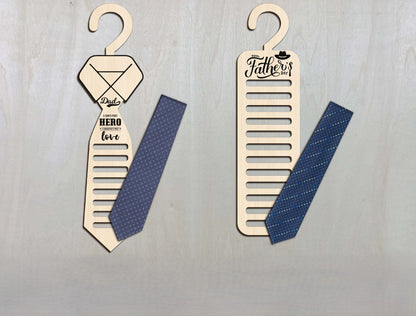 Personalized Dad Tie Rack SVG for Glowforge and xTool