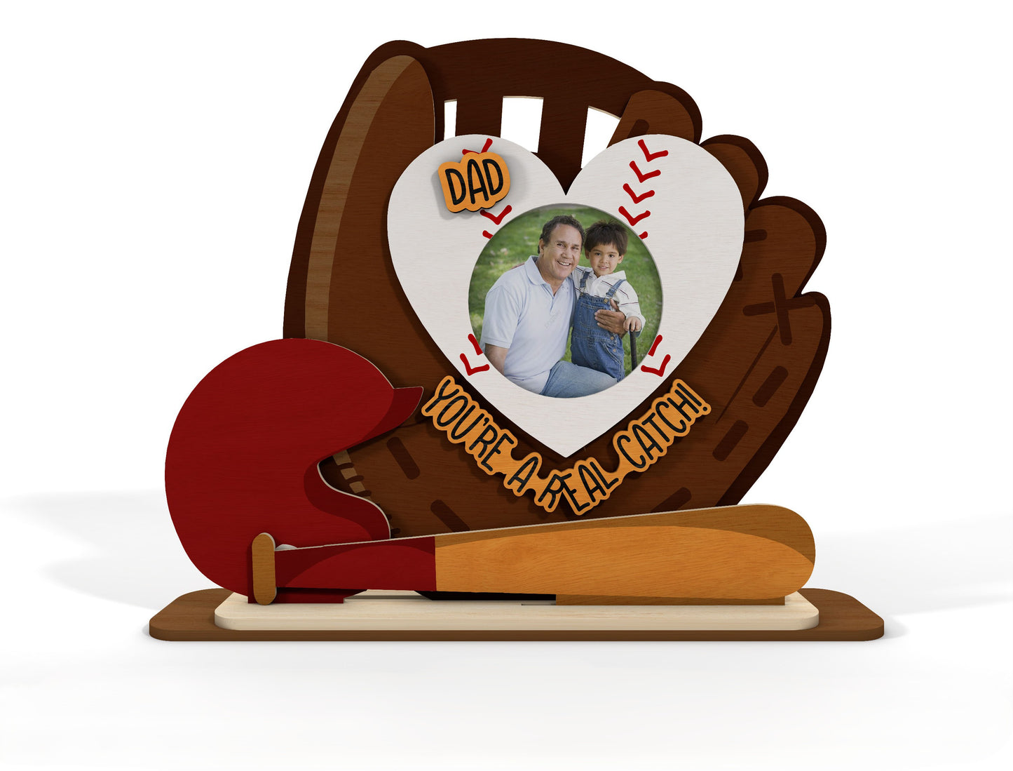 Baseball Photo Magnet SVG Bundle for Dad Laser Cut File