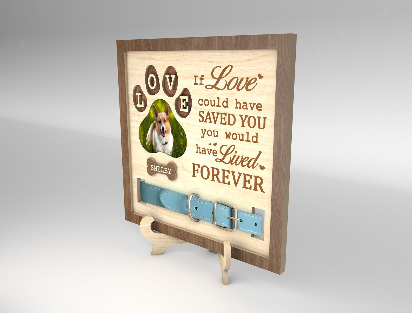 Pet Memorial Collar Frame Love Could Have Saved You SVG Laser Cut File for xTool