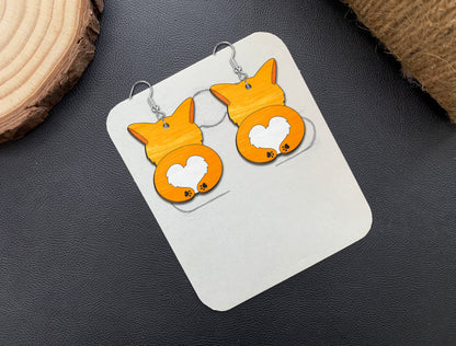 Corgi Stud Earring SVG Bundle Laser Cut File for LightBurn and xTool