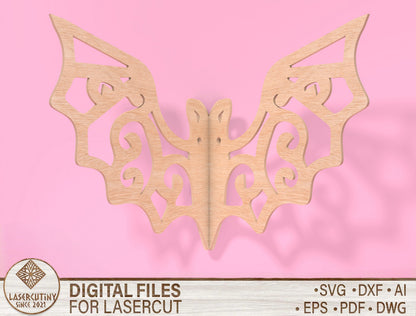 Butterfly Wing Wall Decor SVG Laser Cut File for Glowforge and xTool