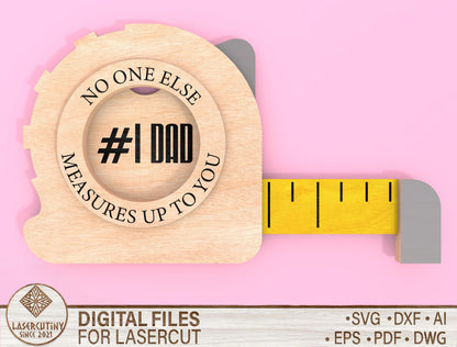 Best Dad Card Holder SVG Laser Cut File for Glowforge and LightBurn
