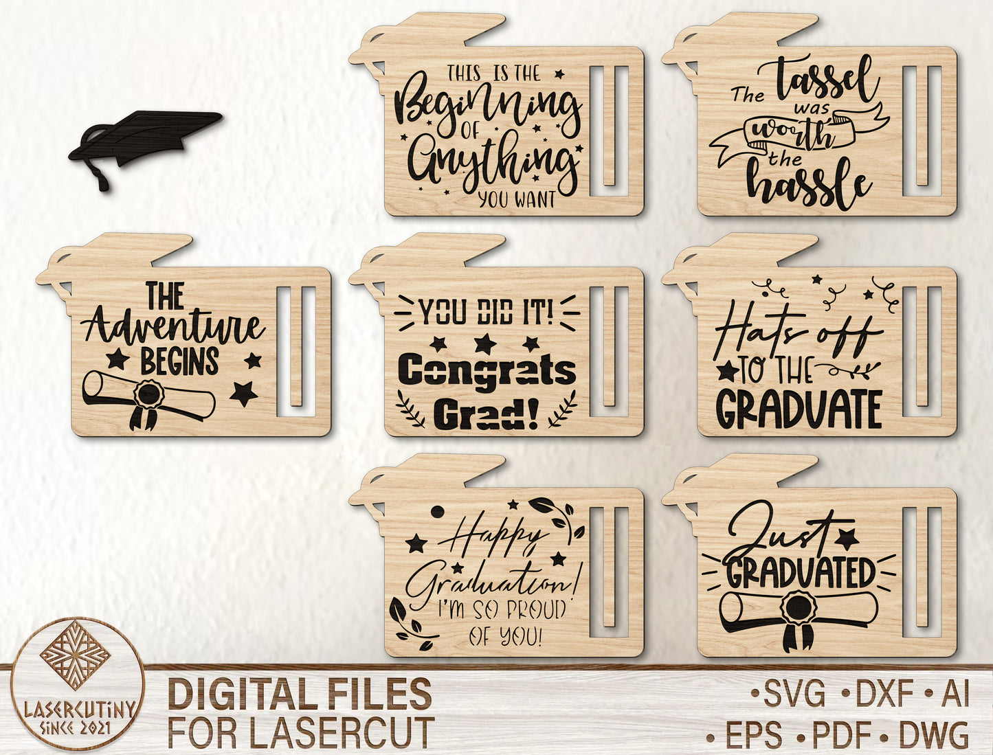 Graduation Cash Gift Card SVG for Glowforge and LightBurn