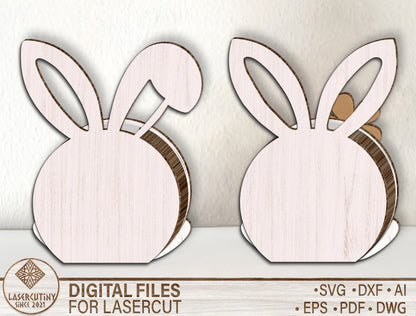 Personalized Easter Bunny Candy Basket SVG Custom for Glowforge and xTool