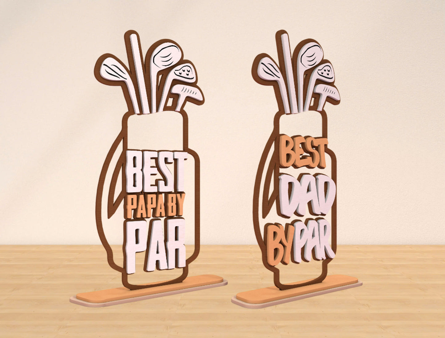 Golf Dad Sign SVG Bundle Laser Cut File for Glowforge and xTool