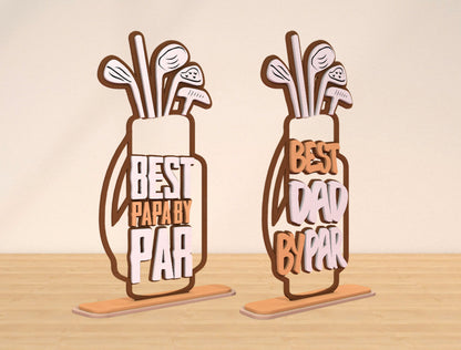 Golf Dad Sign SVG Bundle Laser Cut File for Glowforge and xTool