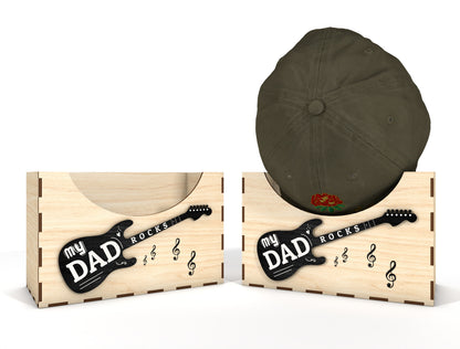 Personalized Dad Hat Holder SVG Bundle Laser Cut File for LightBurn and xTool