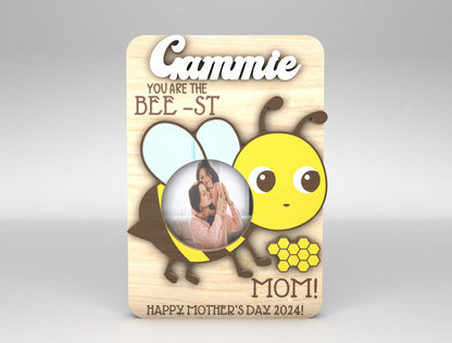 Mom Photo Frame Cute Animal Mother's Day SVG for Glowforge