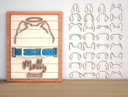 Dog Memorial Collar Holder SVG Laser Cut File for Glowforge, xTool, or LightBurn