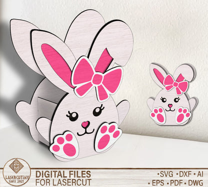 Happy Easter Bunny Egg Basket SVG 6 Designs for Glowforge and xTool