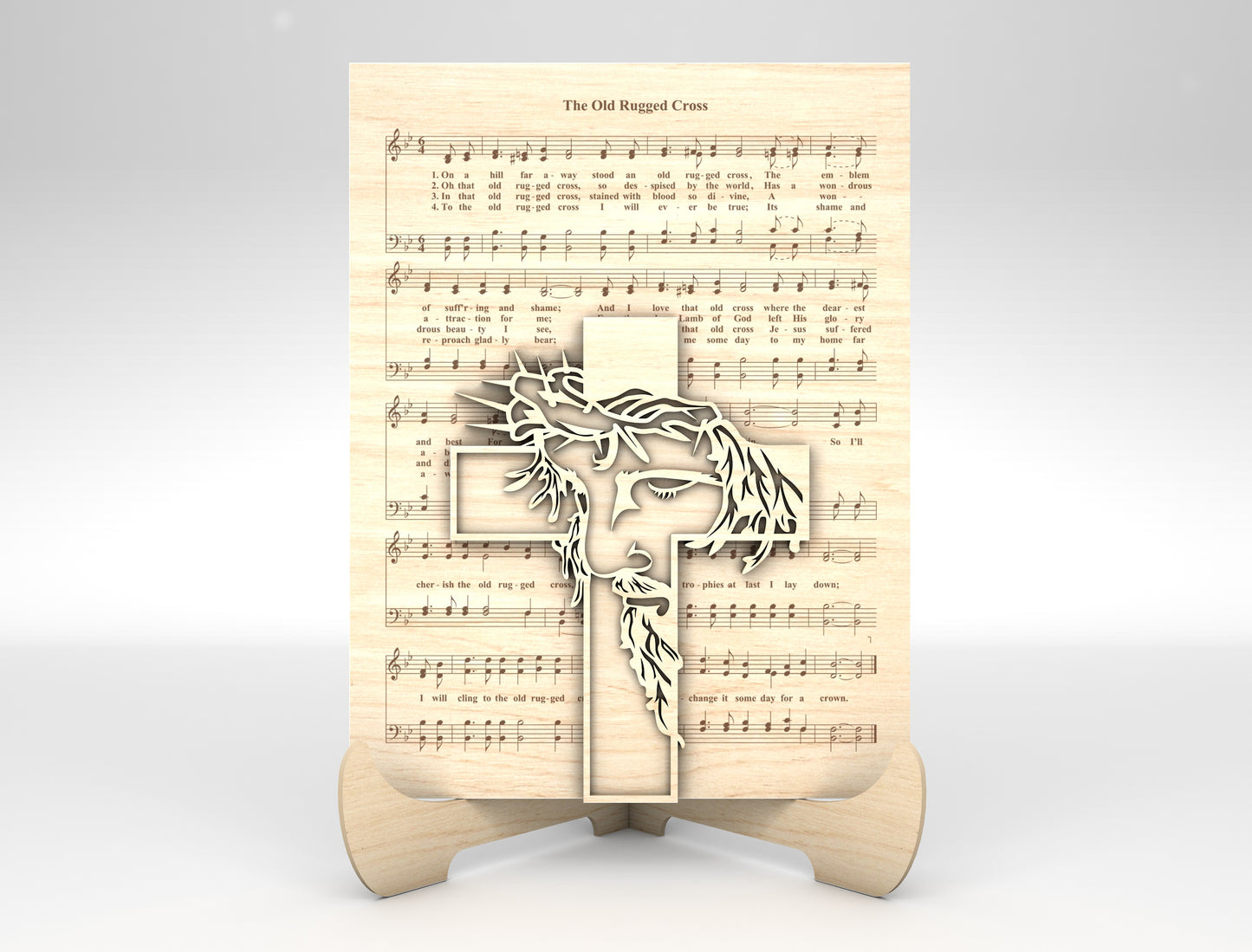 Christian Cross Easter Tabletop Sign SVG for xTool and Glowforge