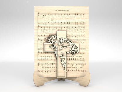 Christian Cross Easter Tabletop Sign SVG for xTool and Glowforge