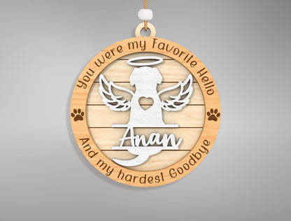 Personalized Pet Memorial Ornament SVG Bundle for LightBurn and Glowforge