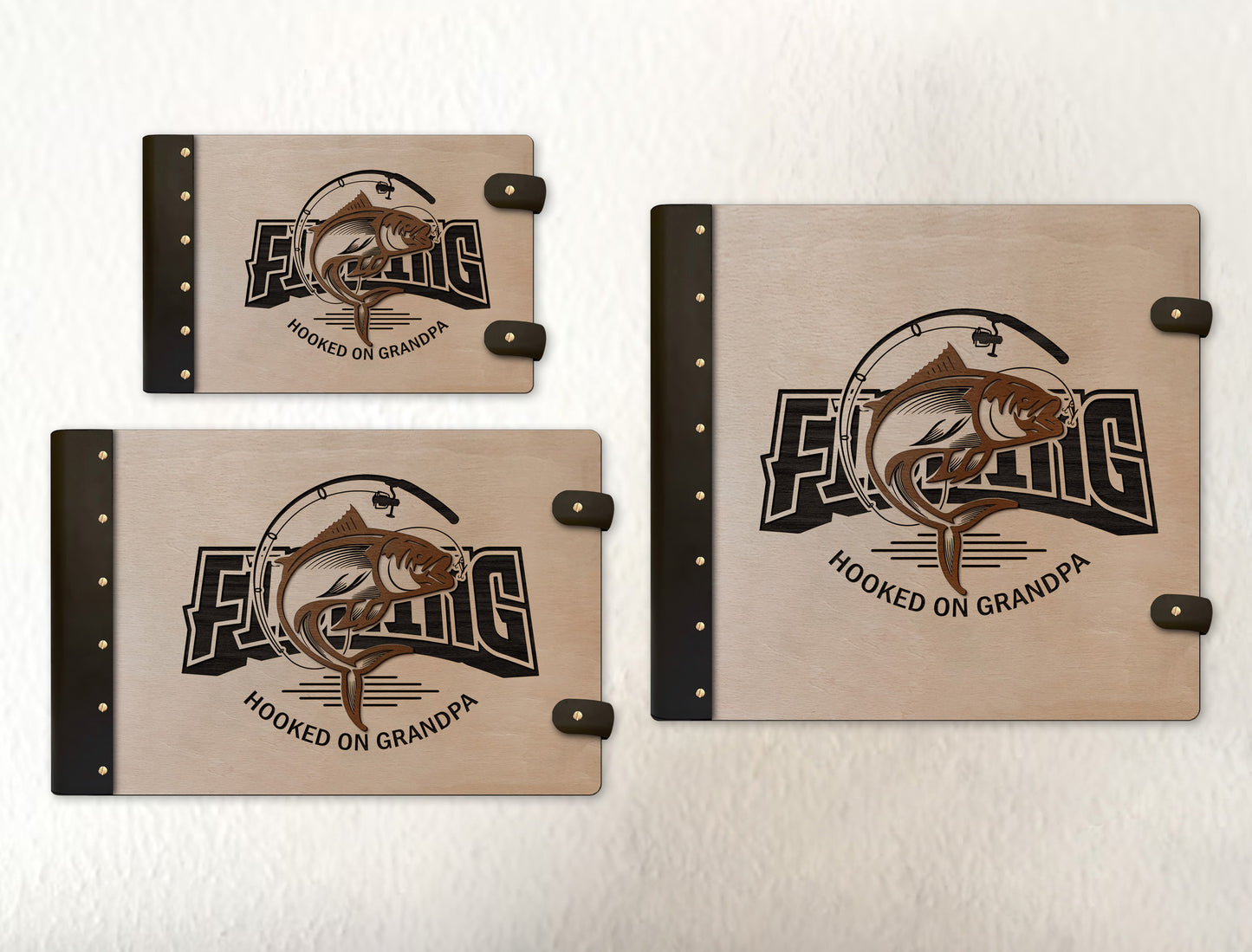 Fishing Photo Album SVG Bundle for Glowforge and xTool Laser Files