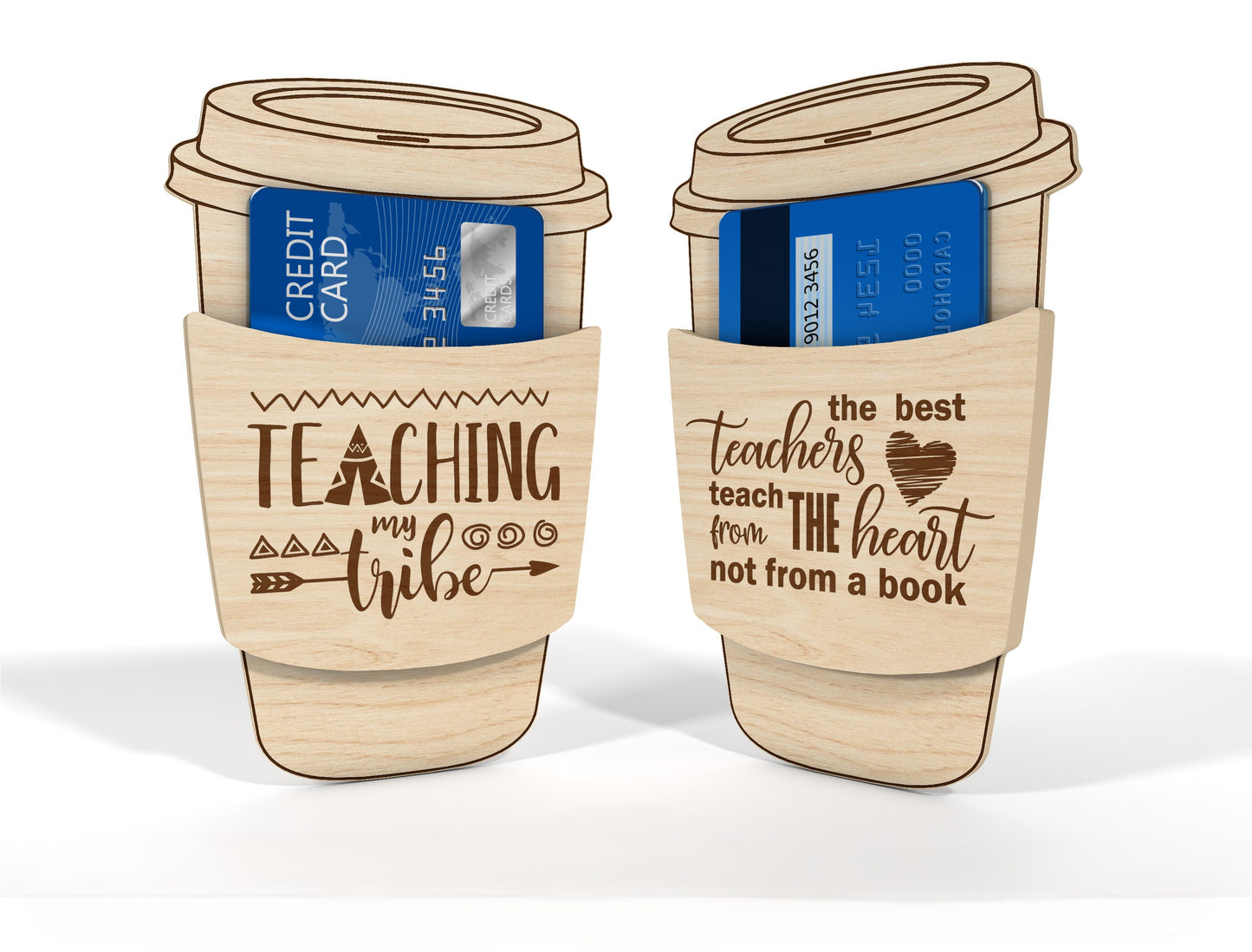 Teacher Appreciation Gift Card Holder SVG Bundle for Glowforge and xTool