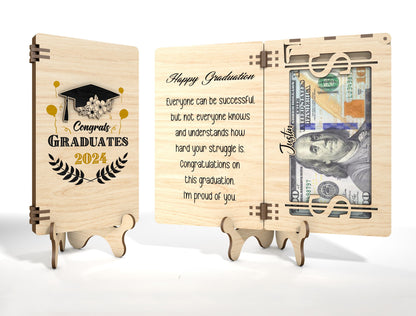 Graduation Cash Gift Holder SVG for xTool and Glowforge