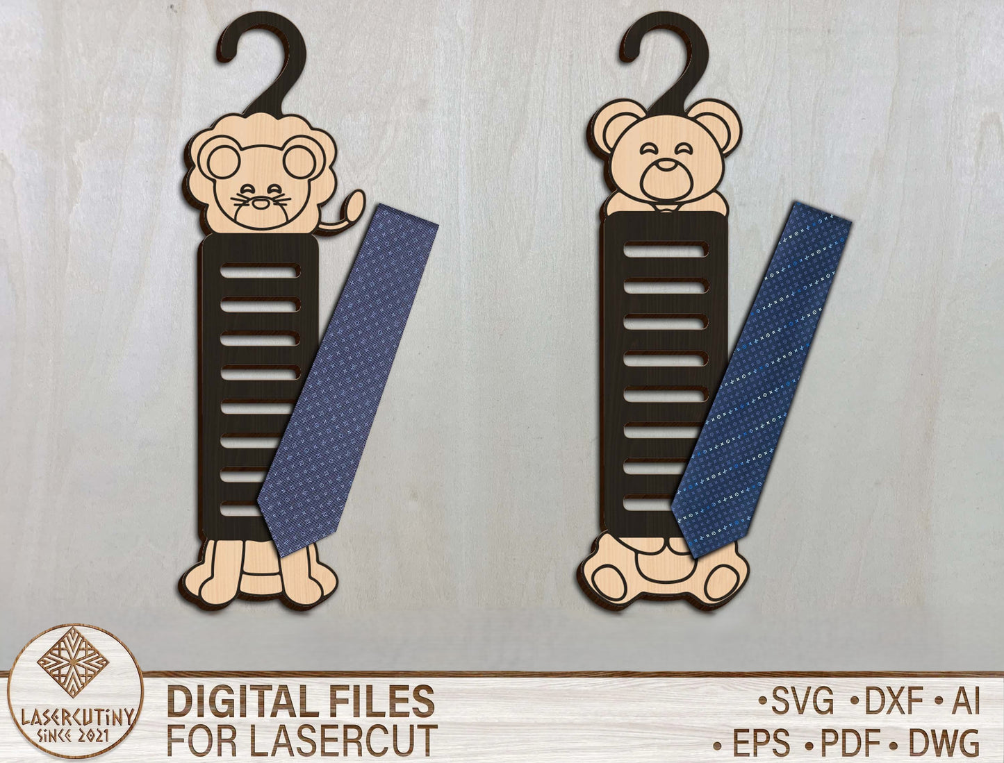 Personalized Dad Tie Holder SVG for Glowforge and xTool