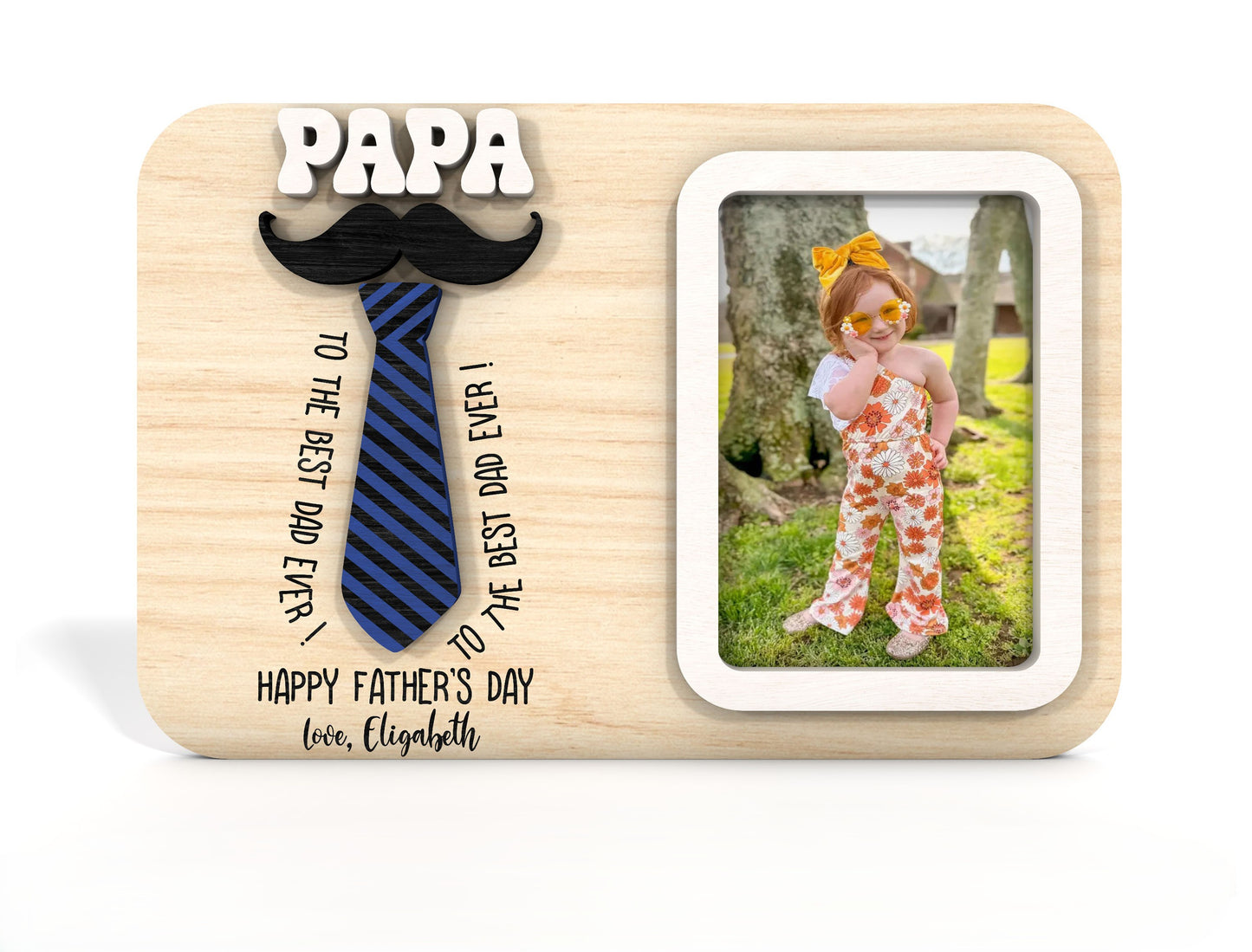 Dad Photo Frame Magnet SVG Laser Cut File for Glowforge Users