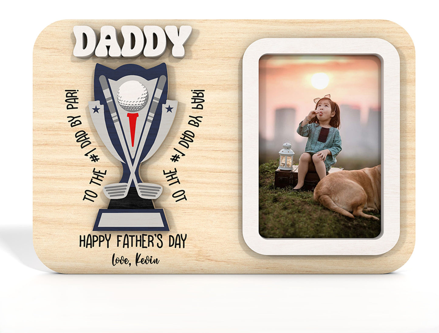 Dad Golf Photo Frame Magnet SVG for Glowforge Laser Cut Files