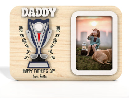 Dad Golf Photo Frame Magnet SVG for Glowforge Laser Cut Files