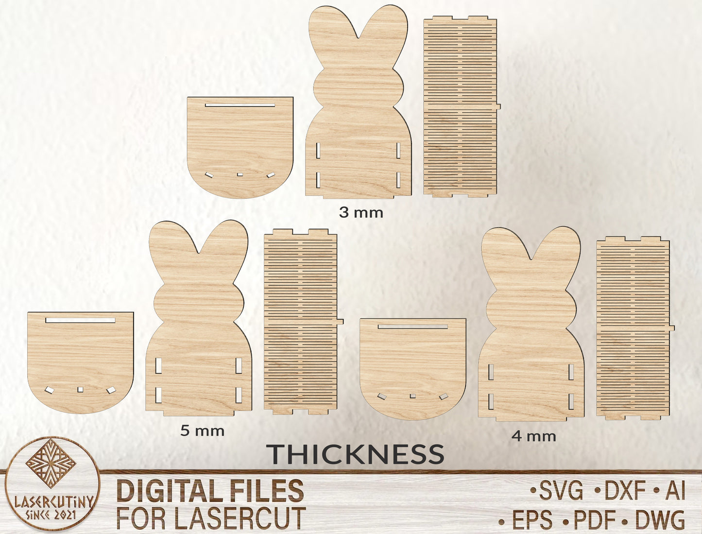 Easter Bunny Peeps Basket SVG Cute Bunny for Glowforge and xTool