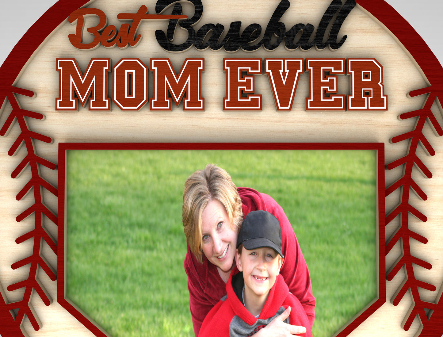 Baseball Mom Photo Frame SVG Best Baseball Mom for Glowforge