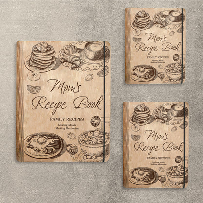 Mom's Recipe Book SVG Heart Food Floral Cookbook for xTool