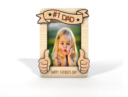 Daddy Award Photo Magnet SVG Bundle Laser Cut File for LightBurn and Glowforge