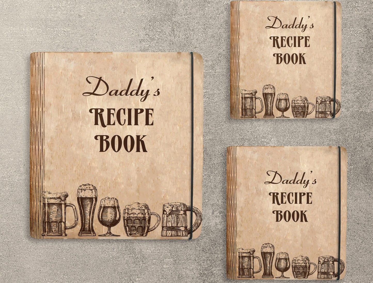 Daddy Recipe Book SVG Bundle for Glowforge and xTool Laser Files