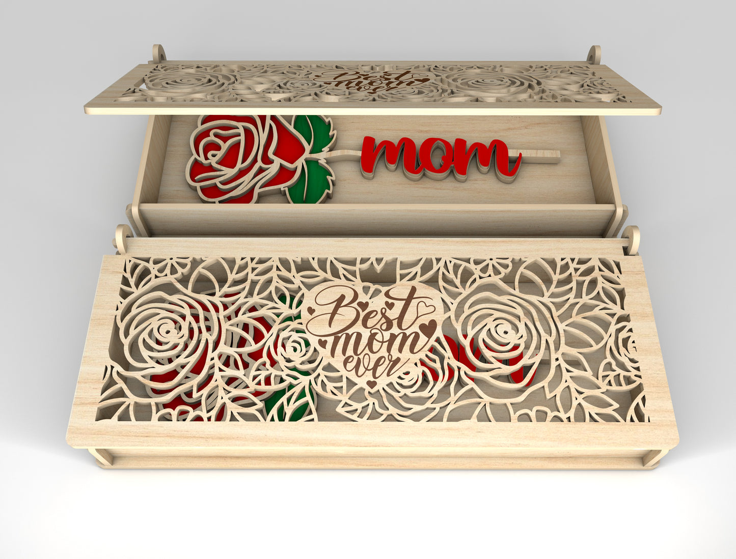 Floral Mom Gift Box SVG Bundle Mother's Day for LightBurn and xTool
