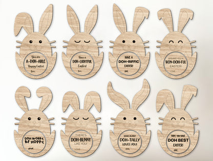 Cute Bunny Play Doh Gift Card Holder SVG Bundle 8 Designs for LightBurn
