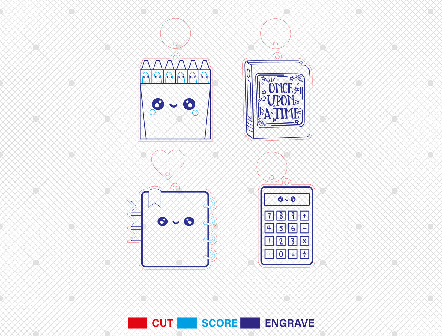 Teacher Earrings SVG Bundle Laser Cut File for Glowforge and xTool
