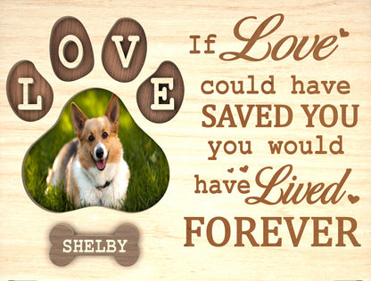 Pet Memorial Collar Frame Love Could Have Saved You SVG Laser Cut File for xTool