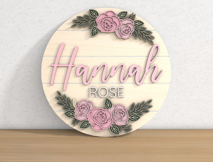 Flower Nursery Door Sign SVG for xTool and Glowforge